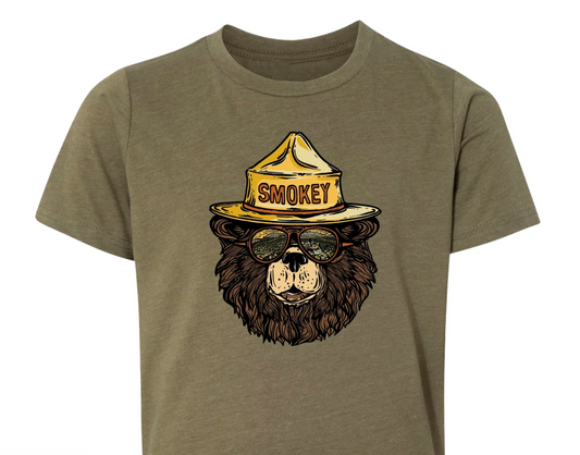Smokey the Groovy Bear Youth Short Sleeve Tee