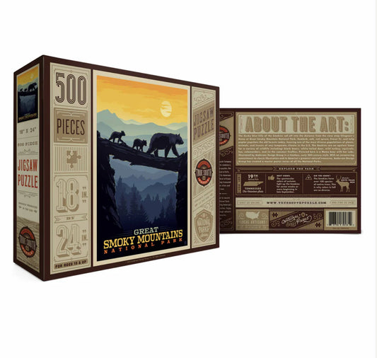 Great Smoky Mountains National Park - Bears Crossing at Sunset Puzzle