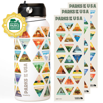 The Original Parks of the USA Bucket List Water Bottle 32oz