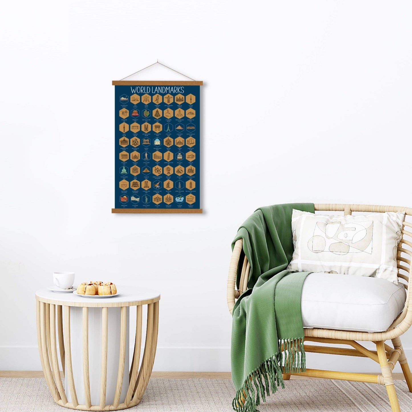 Track Your Adventures - World Landmarks Scratch Off Poster