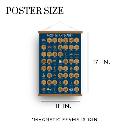 Track Your Adventures - World Landmarks Scratch Off Poster