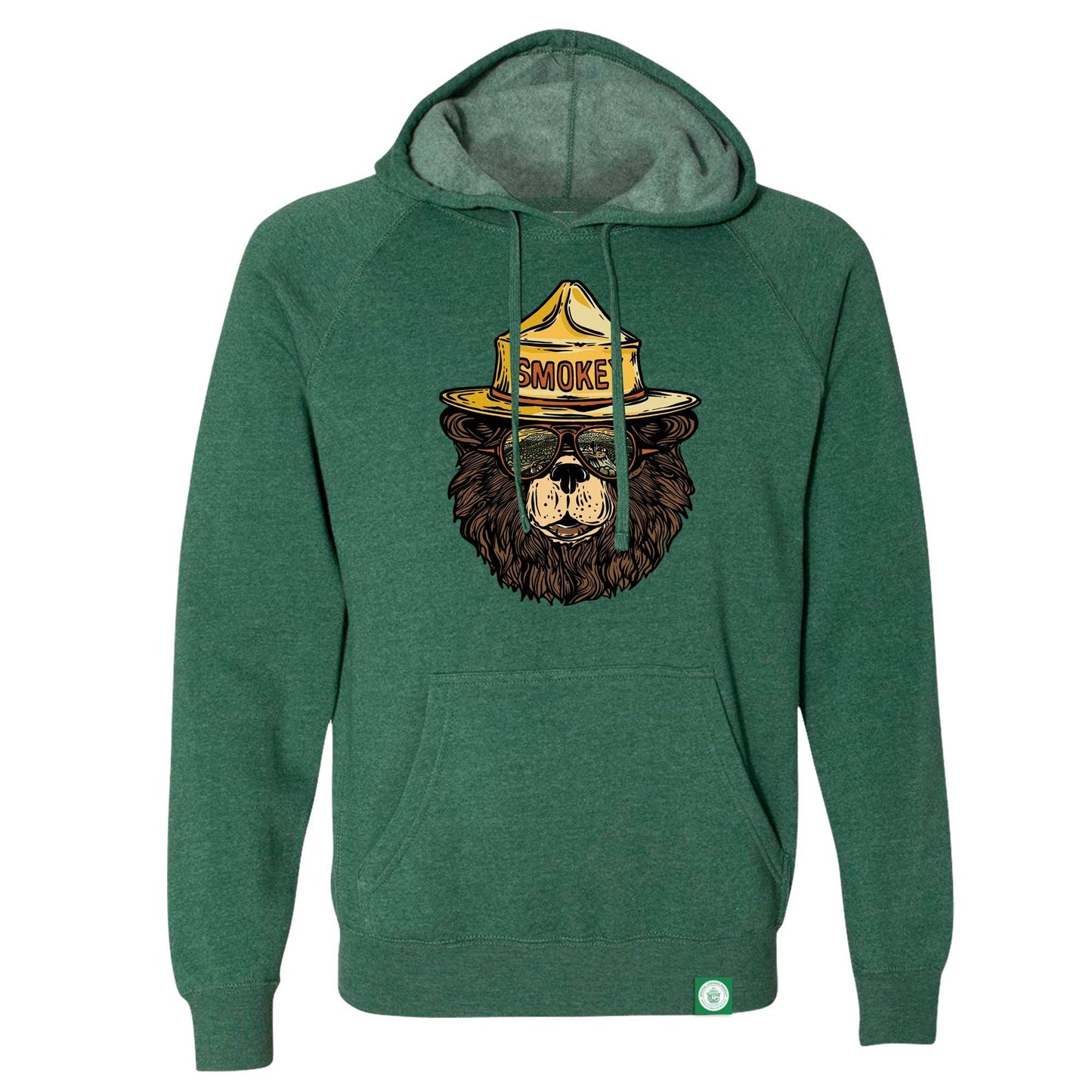 Smokey The Groovy Bear Hoodie Sweatshirt: Moss