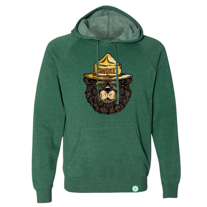 Smokey The Groovy Bear Hoodie Sweatshirt: Moss