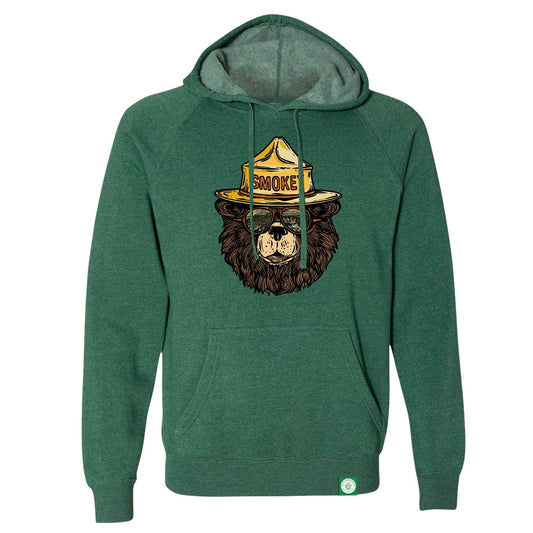 Smokey The Groovy Bear Hoodie Sweatshirt: Moss