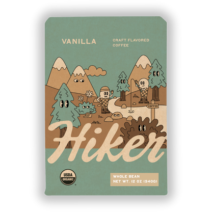 Hiker Coffee - Vanilla, Ground Coffee, 12oz, Mycotoxin-Free, No Seed Oils
