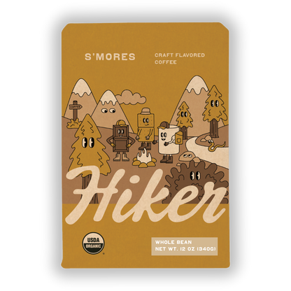 Hiker Coffee - S'mores, Ground Coffee, 12oz, No Seed Oils, Mycotoxin-Free