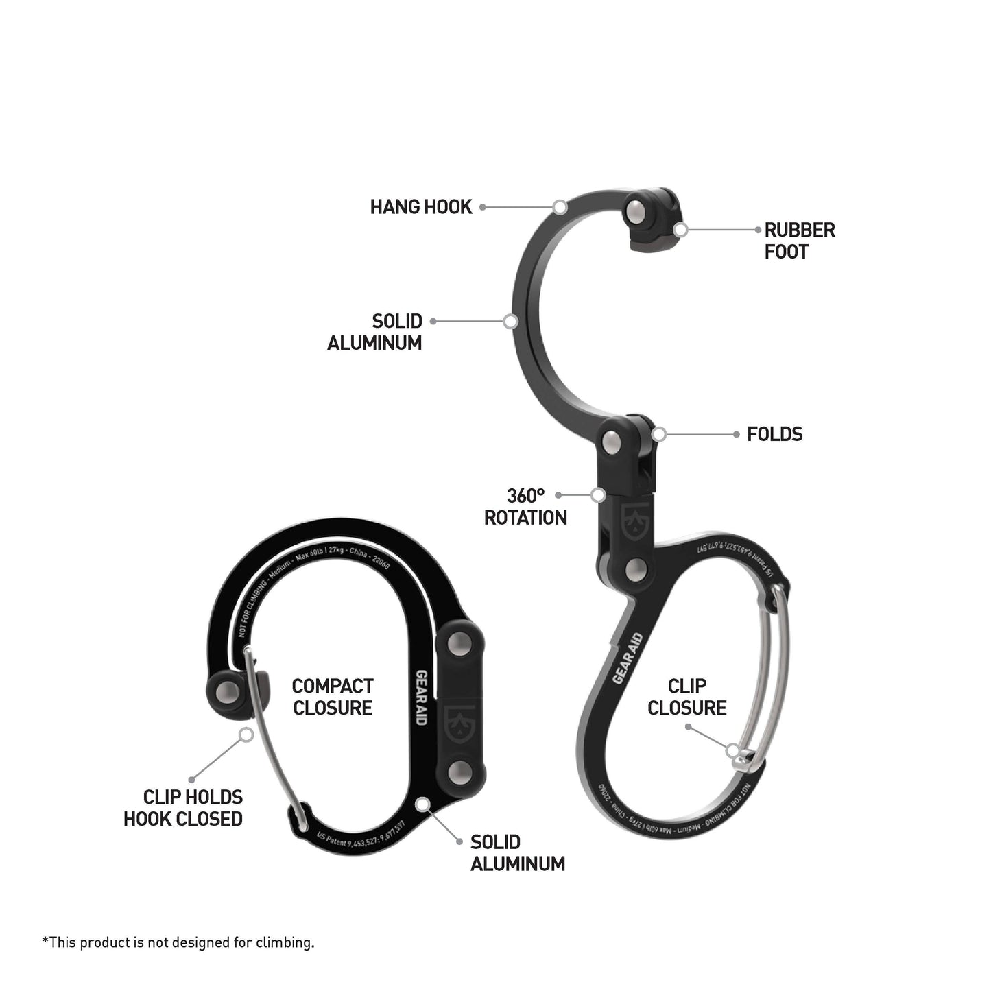 Heroclip Medium: Stealth Black