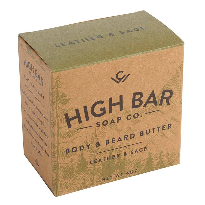 Cole Wheeler - High Bar Soap Co. Beard Butter - Leather & Sage