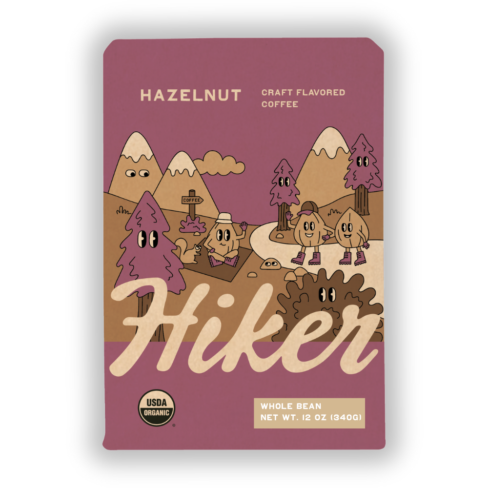 Hiker Coffee - Hazelnut, Ground Coffee, 12oz, No Seed Oils, Mycotoxin-Free