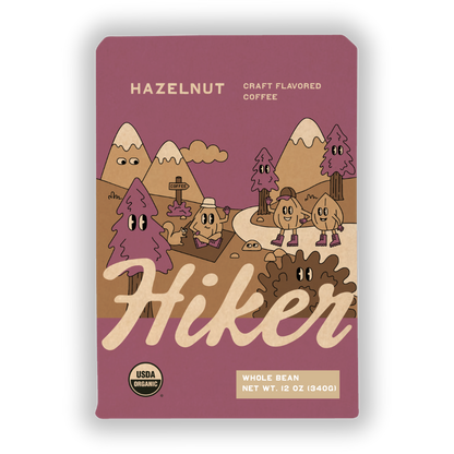 Hiker Coffee - Hazelnut, Ground Coffee, 12oz, No Seed Oils, Mycotoxin-Free