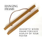 Track Your Adventures - Teak Magnetic Hanging Frame (only with purchase of poster)