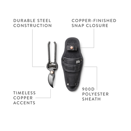 Barebones - Pruner with Sheath - Premium Gardening Tool