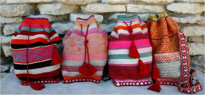 Handwoven Sling Bag / Backpack with Drawstring Top from Peru
