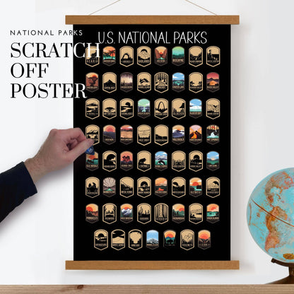 Track Your Adventures - 11x17 National Parks Scratch Off Poster