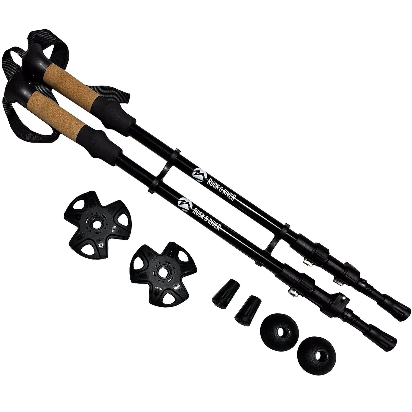 BattlBox - Trekking Poles Walking Stick Aluminum Retractable Extendable