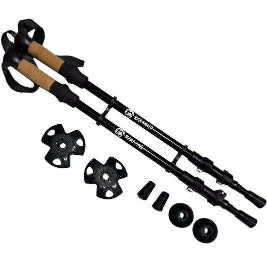 BattlBox - Trekking Poles Walking Stick Aluminum Retractable Extendable