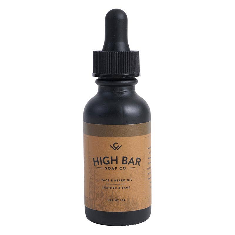 Cole Wheeler - High Bar Soap Co. Face + Beard Oil - Leather & Sage