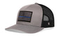 Thin Blue Line Trucker Hat  |  Black Police Tactical Snapback
