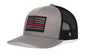 Thin Red Line Trucker Hat  |  Black Fire Tactical Snapback