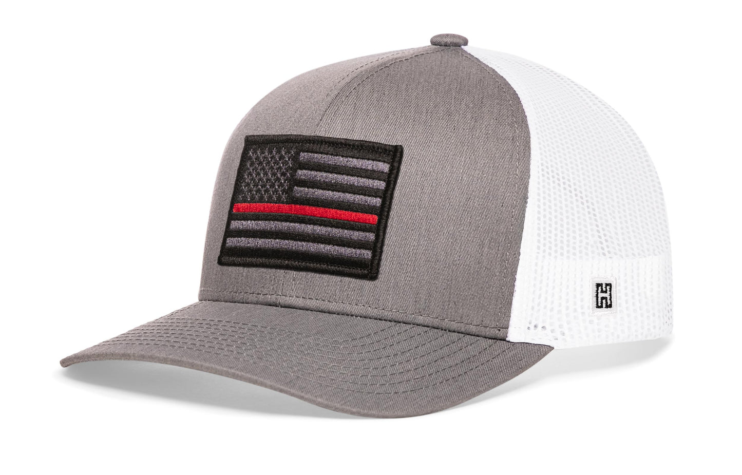 Thin Red Line Trucker Hat  |  Black Fire Tactical Snapback